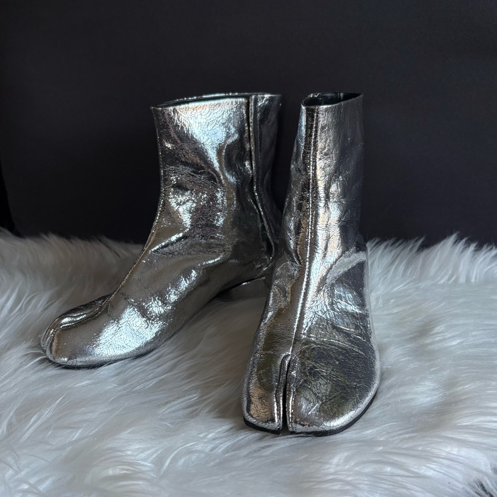 Maison Margiela Silver Metallic Tabi Boots